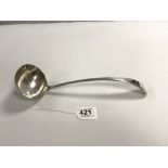 LARGE HALLMARKED SILVER SOUP LADLE BY T. WILKINSON & SONS, 32CMS, 303 GRAMS