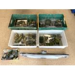 A LARGE QUANTITY OF MODELS OF PLASTIC TANKS, ARMOURED VEHICLES, FIGHTER PLANES, AND A GERMAN