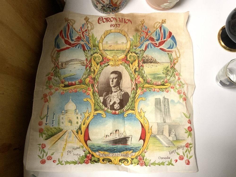 A 1937 CORONATION SILK HANDKERCHIEF, A DOME LAURA KNIGHT EDWARD VIII COMMEMORATIVE RUG AND OTHER - Image 8 of 15