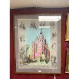 THE INNS OF COURT - LONDON, LITHOGRAPH, SIGNED IN PENCIL FELIX TOPOLSKI NUMBERED 142/275, 52 X