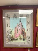 THE INNS OF COURT - LONDON, LITHOGRAPH, SIGNED IN PENCIL FELIX TOPOLSKI NUMBERED 142/275, 52 X