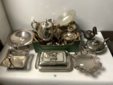 A QUANTITY OF SILVER-PLATED ITEMS