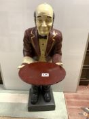 A COMPOSITE FIGURE OF A BUTLER AND TRAY, 92CMS