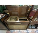 A 1950S WALNUT CASED 'REGENTONE' RECORD/RADIOGRAM