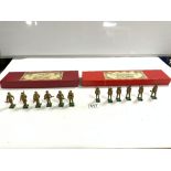 A BOX SET OF SIX BRITISH INFANTRY BREN GUN GROUPS- HAND-PAINTED AND ANOTHER BOXED SET OF