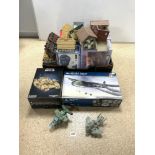WARHAMMER BOXED HEAVY DUTY TANK - BANEBLADE, FLYING BOAT PLANE IN BOX BATTLEFIELD, AND BUILDING