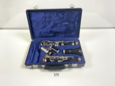 A BUSEY AND HAWKS REGENT II CLARINET IN FITTED CASE