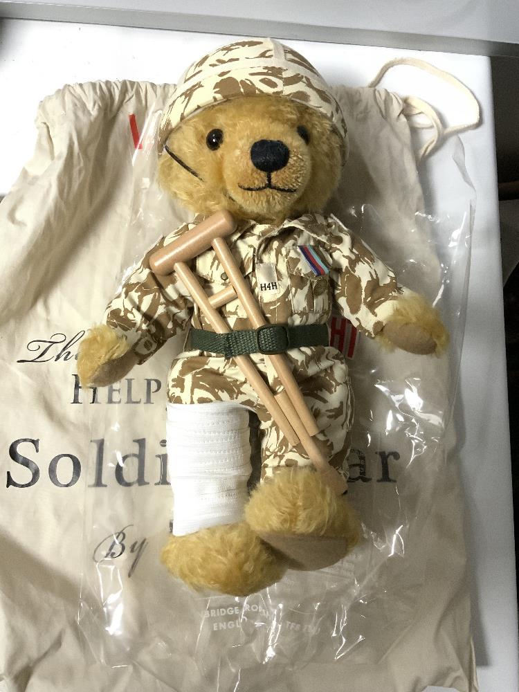 A 'HELP FOR HEROES' SOLDIER BEAR BY MERRYTHOUGHT, ANOTHER 'JOHNNY' THE EVACUEE BEAR' AND TWO - Image 5 of 7