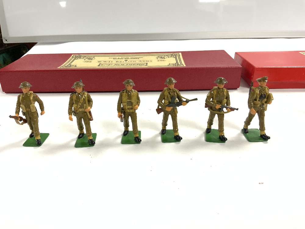 A BOX SET OF SIX BRITISH INFANTRY BREN GUN GROUPS- HAND-PAINTED AND ANOTHER BOXED SET OF - Image 2 of 7