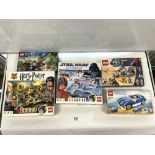 FIVE BOXED SETS OF LEGO - INCLUDES STAR WARS AND HARRY POTTER