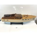 A MODEL OF A 1950S MOTOR LAUNCH BOAT