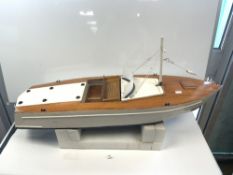 A 1950S PAINTED MOTOR LAUNCH SPEED BOAT