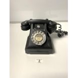 A 1960'S BLACK BAKELITE TELEPHONE GPO, 328L FWR 66/2A