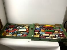 A QUANTITY OF DINKY TOY BUSES, CARS, TRUCKS AND MORE (ALL PLAY WORN)