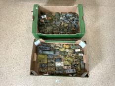 A LARGE QUANTITY OF SMALL PLASTIC MODELS OF TANKS