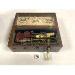 A VICTORIAN DAVIS & KIDDER PATENT MAGENTO ELECTRIC MACHINE IN ORIGINAL MAHOGANY BOX - INSTRUMENT