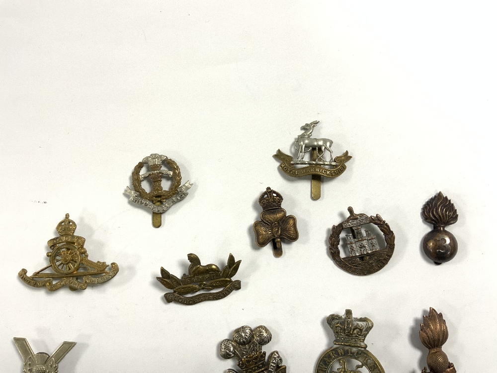 FIFTEEN MILITARY CUP BADGES AND A ROYAL CORPS BROOCH - Image 2 of 10