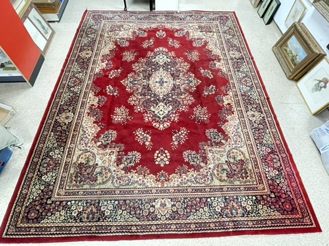 A RED GROUND BAKHARA RUG, 90 X 180CMS, AND A WOOLLEN EASTERN RUG, 98 X 160CMS - Image 3 of 6