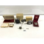 A COLLECTION OF VINTAGE LIGHTERS - INCLUDES A OCTETTE TOUCH TIP RONSON TABLE LIGHTER, A RONSON