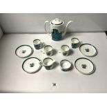 A WEDGWOOD SUSIE COOPER DESIGNED ASHMAN 10 PIECE COFFEE SET