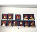 ELEVEN POCKET WATCHES IN BOXES