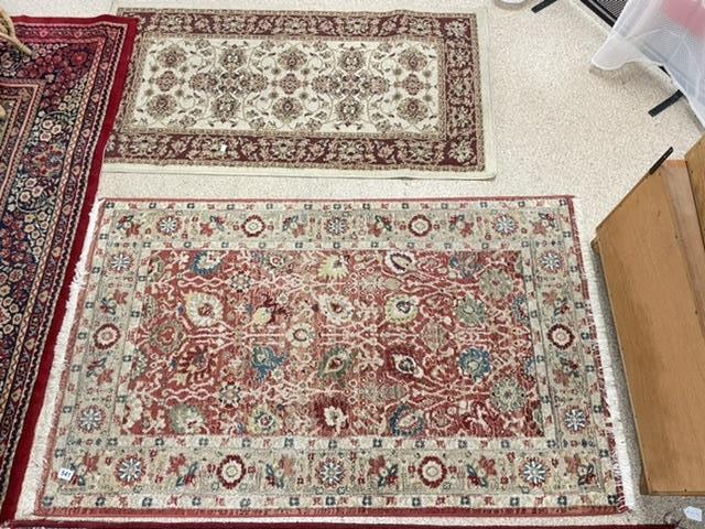 A PERSIAN RED GROUND PATTERNED CARPET, 250 X 328CMS, AND A BROWN PERSIAN PATTERN RUG - Image 2 of 6