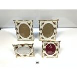 FOUR ROYAL ALBERT OLD COUNTRY ROSES PHOTO FRAMES, THE LARGEST 22 X 17CMS