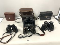 FOUR PAIRS OF FIELD GLASSES - NEWPORT 10 X 50, MODEL 825, MADE IN USSR 8 X 30 MODEL, 6501784 ULTRA