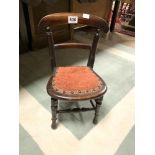 A LATE VICTORIAN DOLLS CHAIR