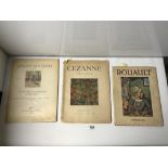 THREE BOOK FOLDERS WITH PRINTS OF WORKS BY VINCENT VAN GOGH, CEZANNE, AND ROUAULT