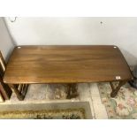 ERCOL COFFEE TABLE, 128 X 50CMS