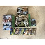 STAR WARS - A QUANTITY OF FIGURES IN PACKETS, IMPERIAL ASSULT IN BOX AND SPARE MODELS VARIOUS