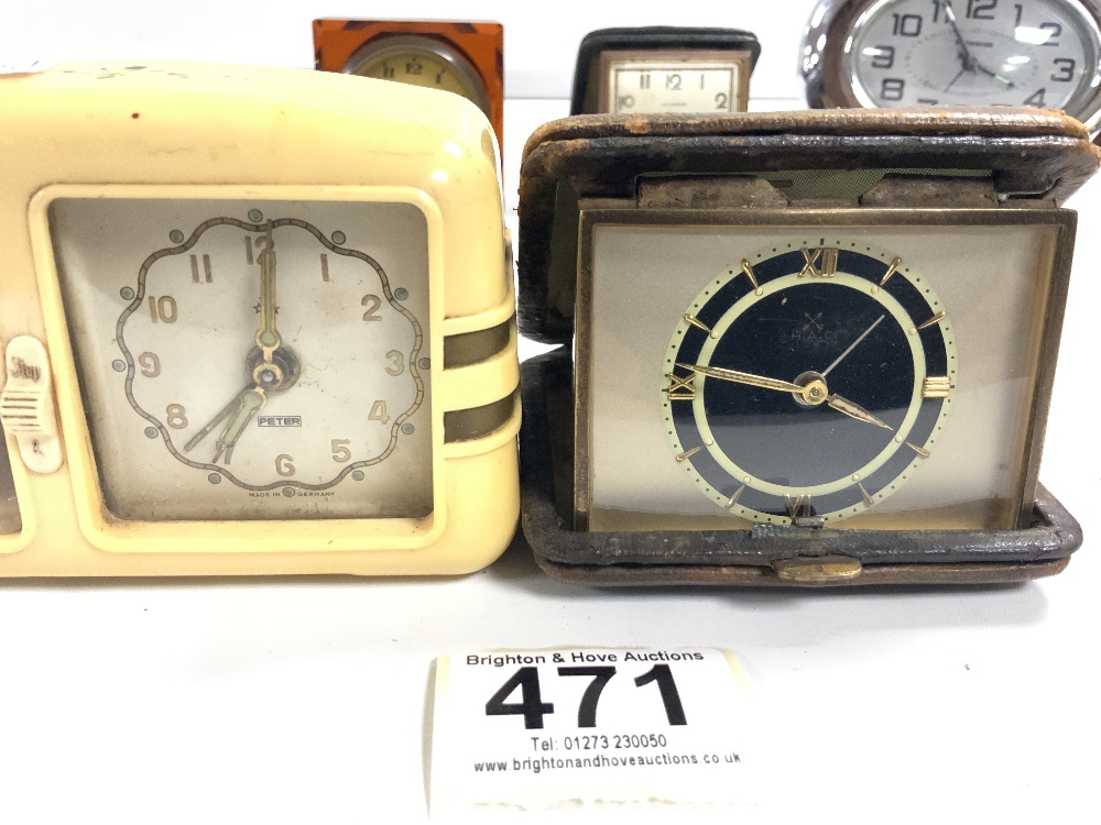 H A C TRAVELLING CLOCK, GERMAN BAKELITE BALLERINA CLOCK AND SIX OTHER CLOCKS - Image 3 of 6