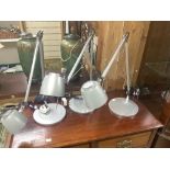 A SET OF THREE CAIMI BREVETTI ANGLEPOISE TABLE LAMPS - MADE IN ITALY