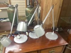 A SET OF THREE CAIMI BREVETTI ANGLEPOISE TABLE LAMPS - MADE IN ITALY