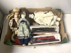 TWO MODEL TRAINS BOXED, MODERN DOLLS AND TOYS VARIOUS