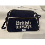 A VINTAGE 'BRITISH AIRWAYS' SHOULDER BAG