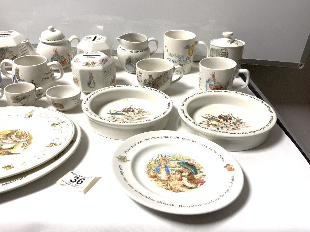 WEDGWOOD - BEATRIX POTTER DESIGNS - PETER RABBIT, 32 PIECES OF MIXED CERAMICS VARIOUS - Image 5 of 10