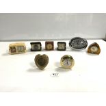 H A C TRAVELLING CLOCK, GERMAN BAKELITE BALLERINA CLOCK AND SIX OTHER CLOCKS