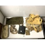 MILITARY CANVAS BAGS, NAVY WATER FLASK ETC