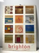 BRIGHTON SCENES POSTER - LIMITED FIRST EDITION CELEBRATING 125 YEARS OF THE ARGUS 1880 - 2005 ART BY