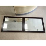 TWO MODERN BEVELL EDGED MIRRORS ORIGINALLY FROM JOHN LEWIS, 116 X 91CMS