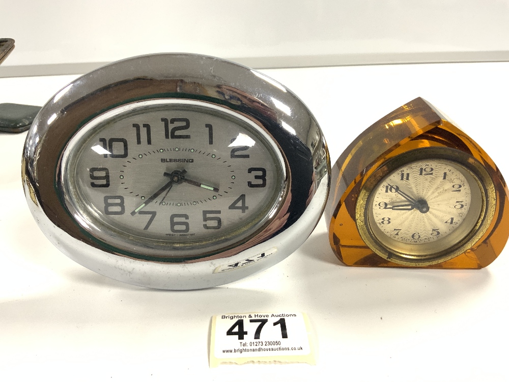 H A C TRAVELLING CLOCK, GERMAN BAKELITE BALLERINA CLOCK AND SIX OTHER CLOCKS - Image 5 of 6