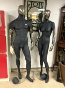 MALE AND FEMALE MANNEQUINS WITH CHANGEABLE FACES