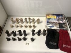 A HARRY POTTER BOXED CHESS SET AND LOOSE HARRY POTTER PIECES