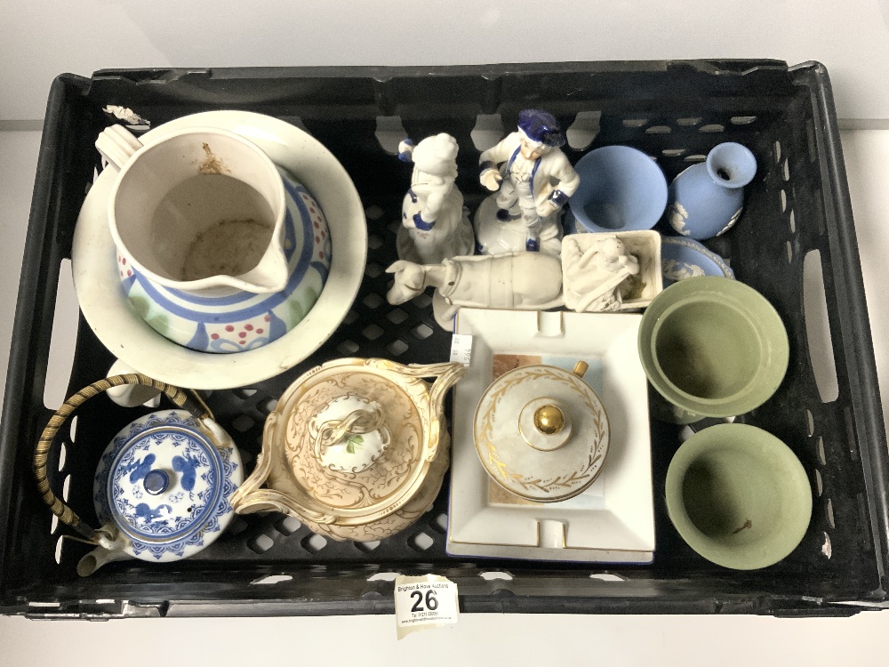 WEDGWOOD JASPER WARE - GREEN AND BLUE VASES AND MIXED CERAMICS - VARIOUS - Image 2 of 10