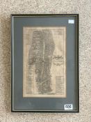 ORIGINAL LONDON FRAMED MAP (BISHOPSGATE-STREET WARD) PUBLISHED ACCORDING TO ACT OF PARLIAMENT 1754