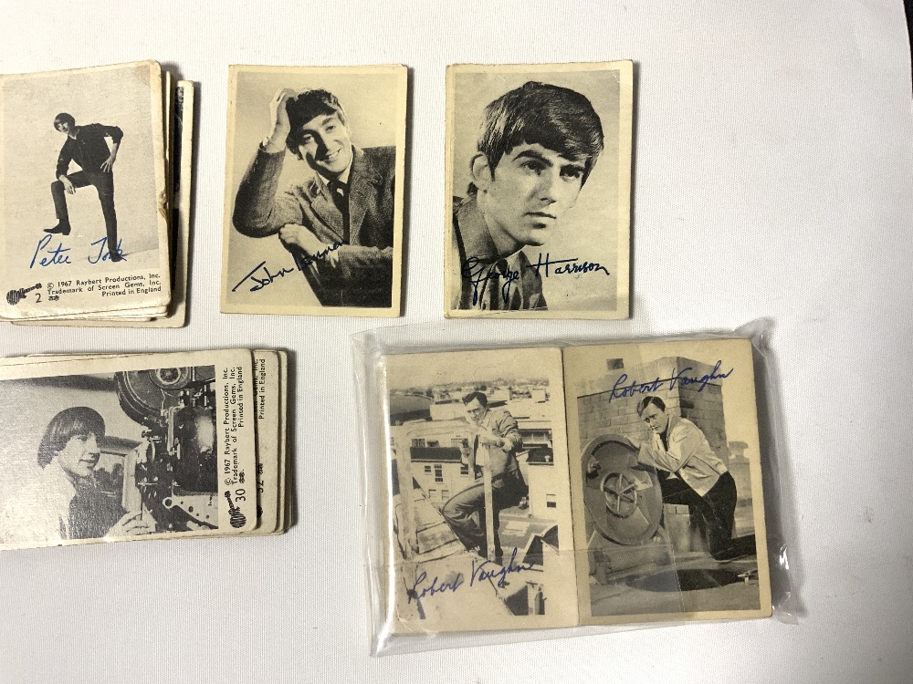 A QUANTITY OF 1960S/70S CHEWING GUM CARDS INCLUDES - 5 BEATLES CARDS, THE MONKEES, CIVIL WAR, ACTORS - Image 5 of 14