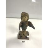 'ANDREW HILL' A BURSLEM POTTERY FIGURE OF A GROTESQUE BIRD SIGNED TO BASE AND DETACHABLE HEAD,