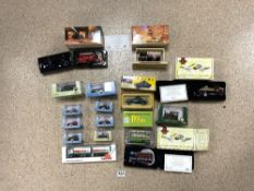 MIXED BOXED DIE-CAST VEHICLES, OXFORD, BRITBUS HERPA, VANGUARD, AND MORE